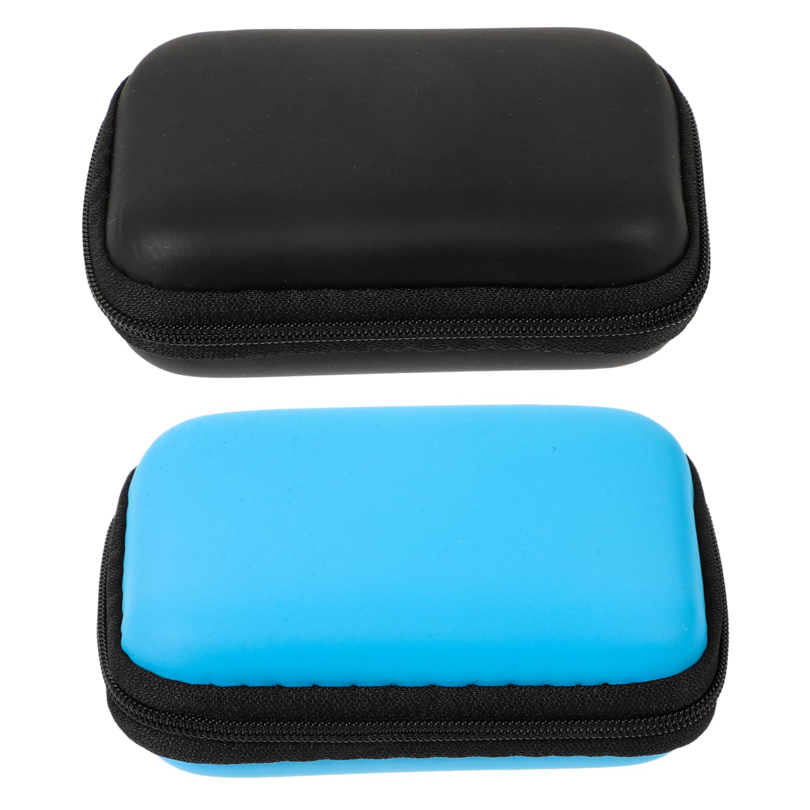 MOLUCKFU 2Pcs Portable Hard Drive Storage Box Durable Protection Case for External Drives Space Saving Organizer for Travel Includes and Designs