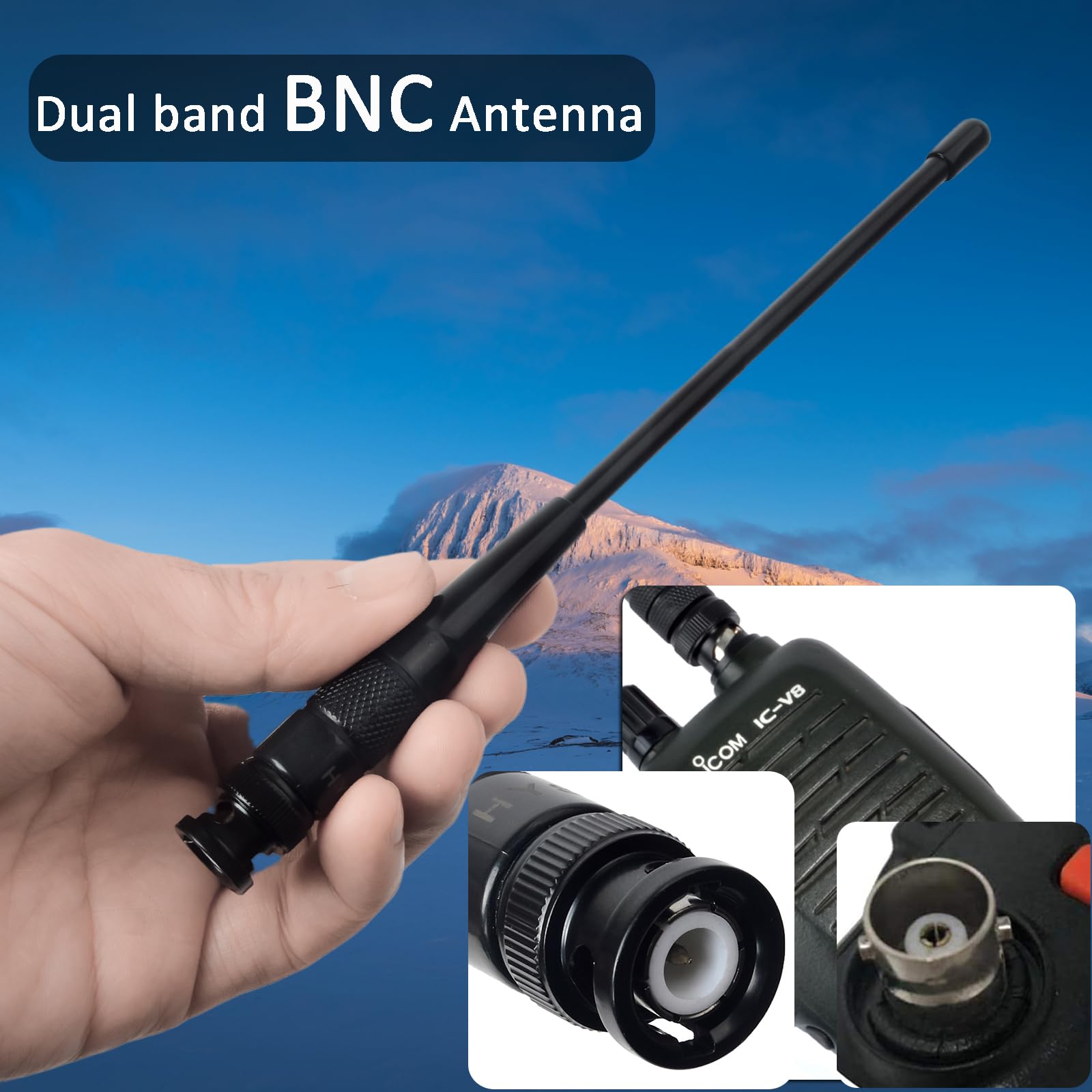 Amazon.co.jp: BNCアンテナ HYS-701N デュアルバンド VHF/UHF 2M 70CM