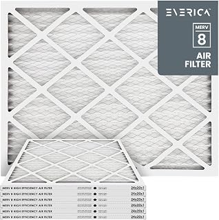 20x24x1 Basic Standard Efficiency Household Pleated MERV 8 Air Conditioner HVAC AC Furnace Air Filter Pack of 6