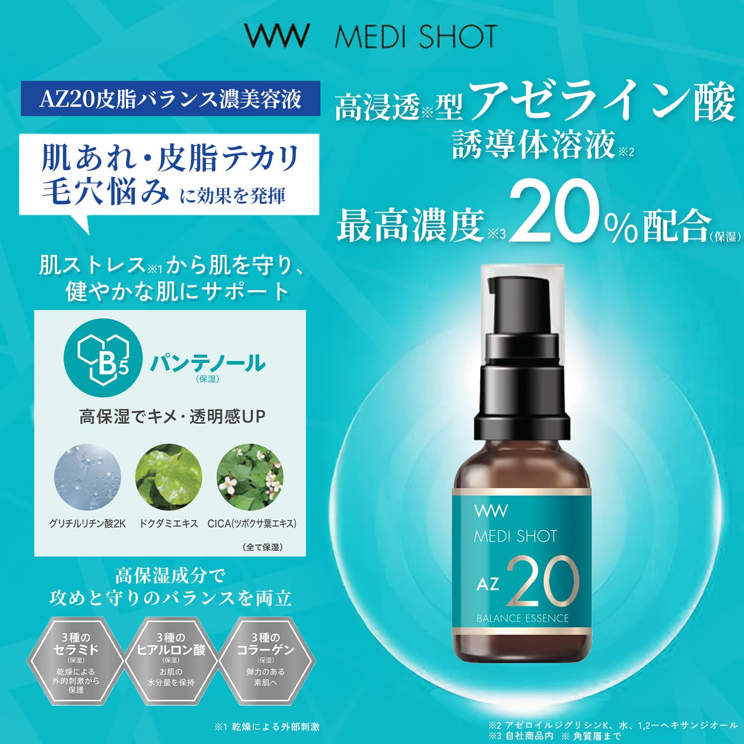 Amazon | MEDI SHOT(メディショット) AZ20皮脂バランス濃美容液