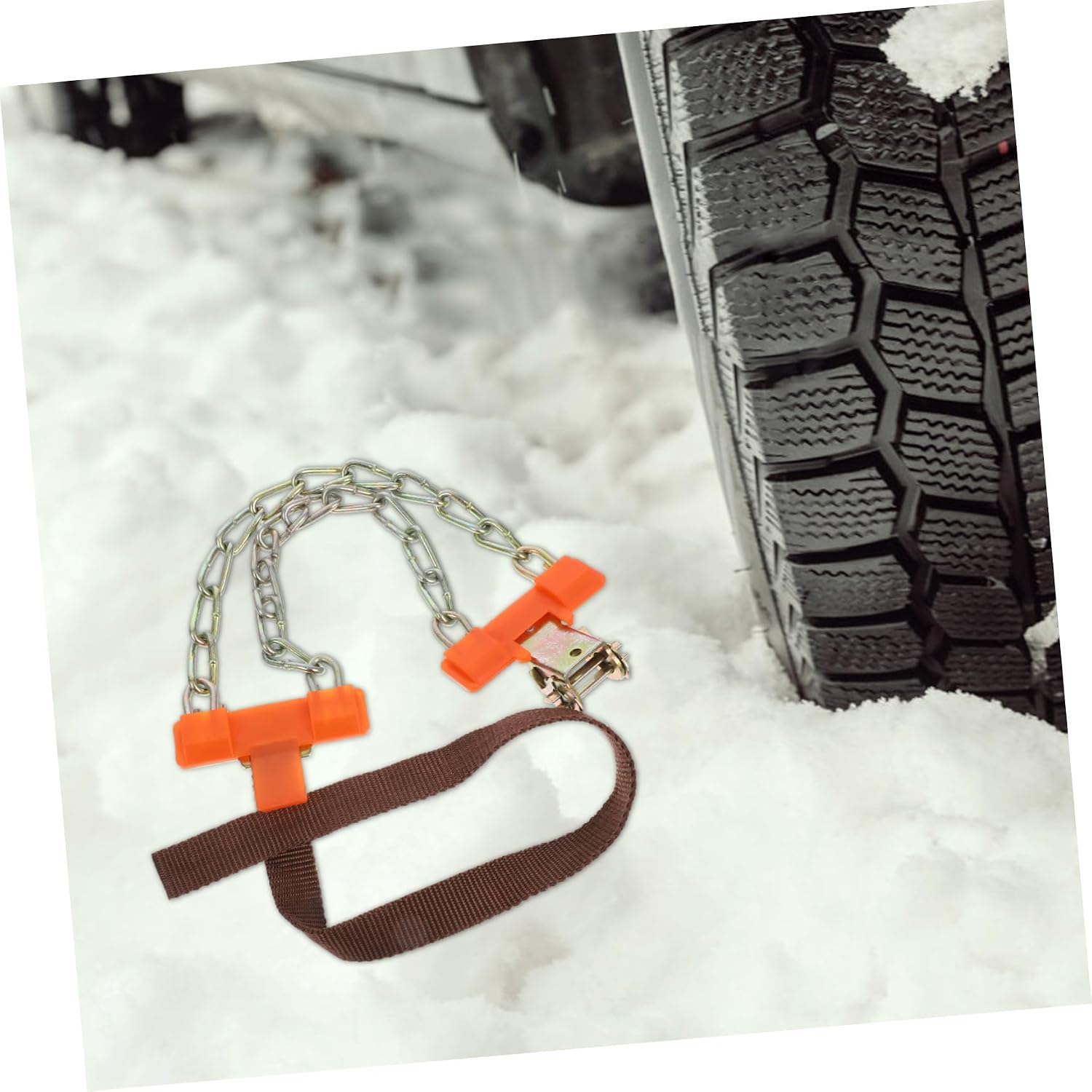 GLEAVI Truck Snow Chains for Cars -skid Tire Chains for Driving Easy to Install Emergency Traction for Cars and Off-road Vehicles
