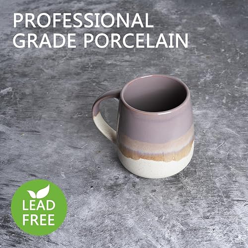 Miniatura 9 de Bosmarlin Taza de café de cerámica extragrande, 23 onzas, apta para lavavajillas y microondas, taza de té grande de gran tamaño para oficina y hogar