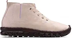 Bota Coturno Feminino Casual Macio Leve Confortável Com Cadarço Sola Reta Bota Feminina