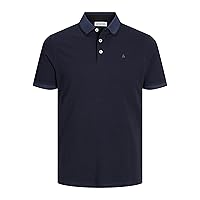 JACK & JONES Jjepaulos Polo Ss Noos Maglietta, Dark Navy/Detail: Slim Fit