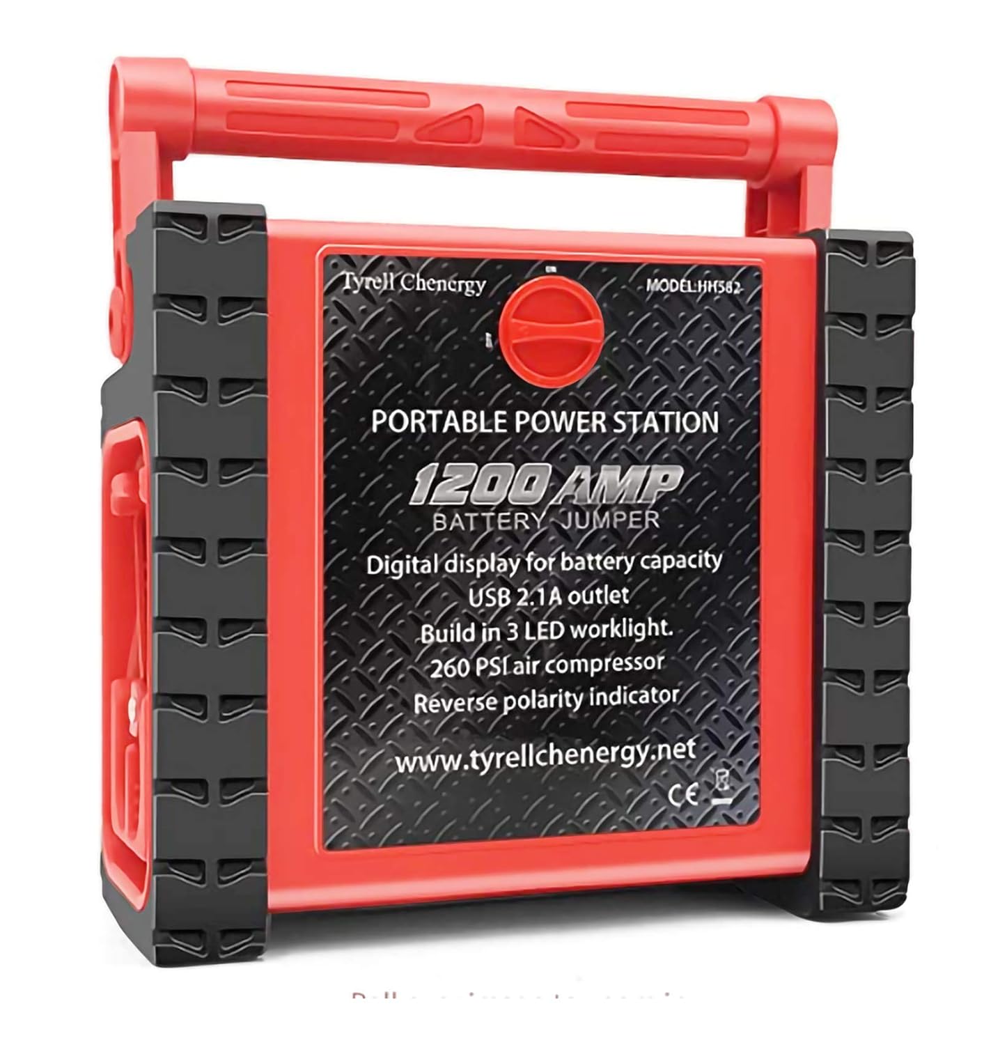 Tyrell Chenergy Portable Jump Starter 1200 Peak Amps, 260PSI Air