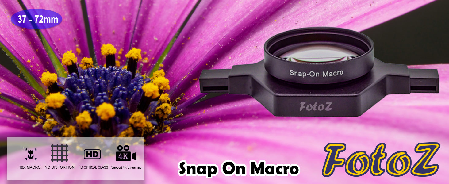 Amazon | FotoZハイビジョンスナップマクロレンズ、37-52 mmと55-72 mm