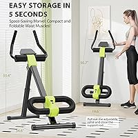 Vista 3 de Equipo de Entrenamiento Abdominal, Máquina de Abdominales para Gimnasio en Casa, Equipo de Ejercicio de Entrenador Abdominal para Ejercicio