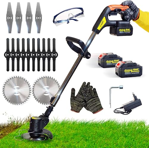 MAKTUL Cordless Strimmer 8000mAh (2 Batteries 4000mAh 20V…