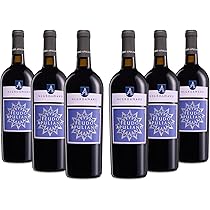 Feudo Apuliano Negroamaro Salento IGP, Vino Rosso dal Gusto Rotondo e Completo, dal Profumo Intenso e Complesso, 14.5% Vol, Confezione con 6 Bottiglie da 750 ml