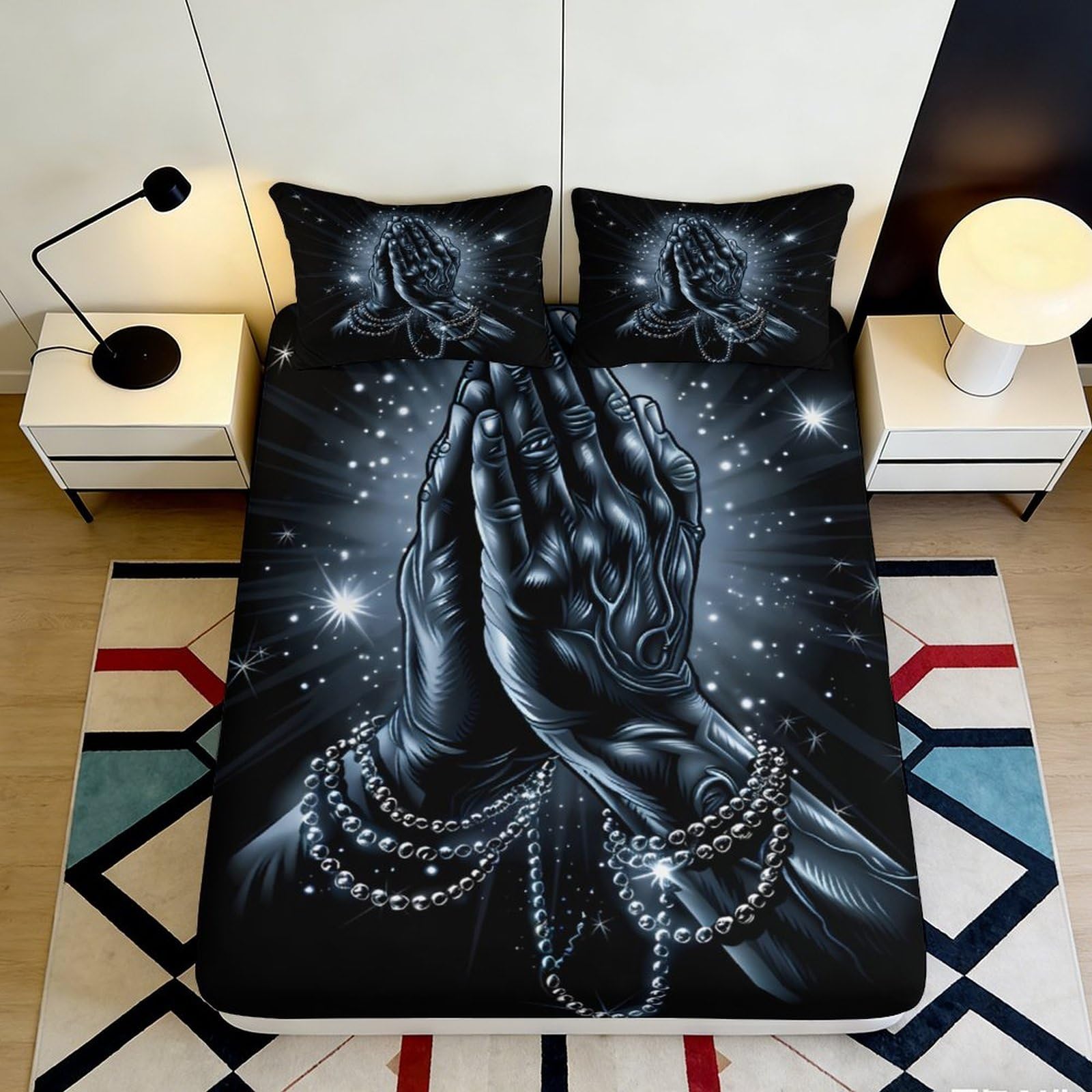 Galaxy Starry Sky Fitted Sheet 3D Printed Microfiber Bedding Cover for Bedroom Decor and Mattress Protection in European Homes 90x200x25cm