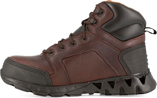 Miniatura 4 de Reebok Rb7605 Zigkick Work Botas atléticas de 6 pulgadas con punta de carbono Cushguard para hombre, color marrón oscuro, zapatos industriales