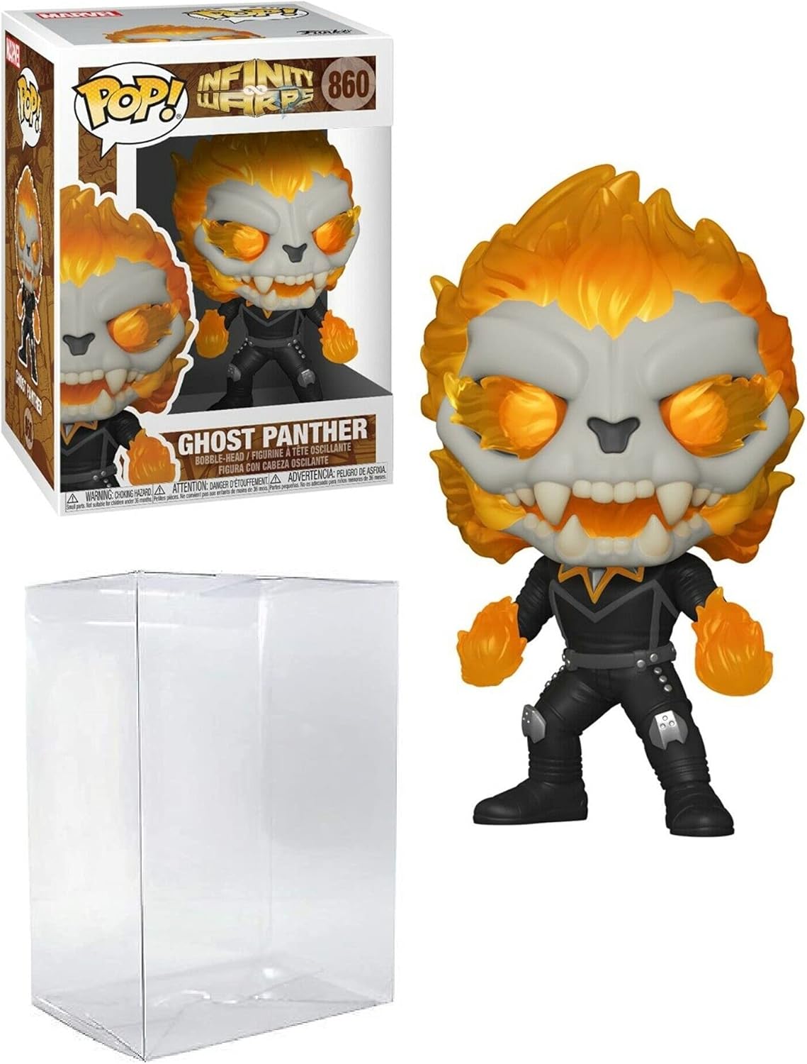 Ghost Panther Pop #860 Marvel Infinity Warps: Vinyl Figure (Includes Ecotek Pop Box Protector Case)