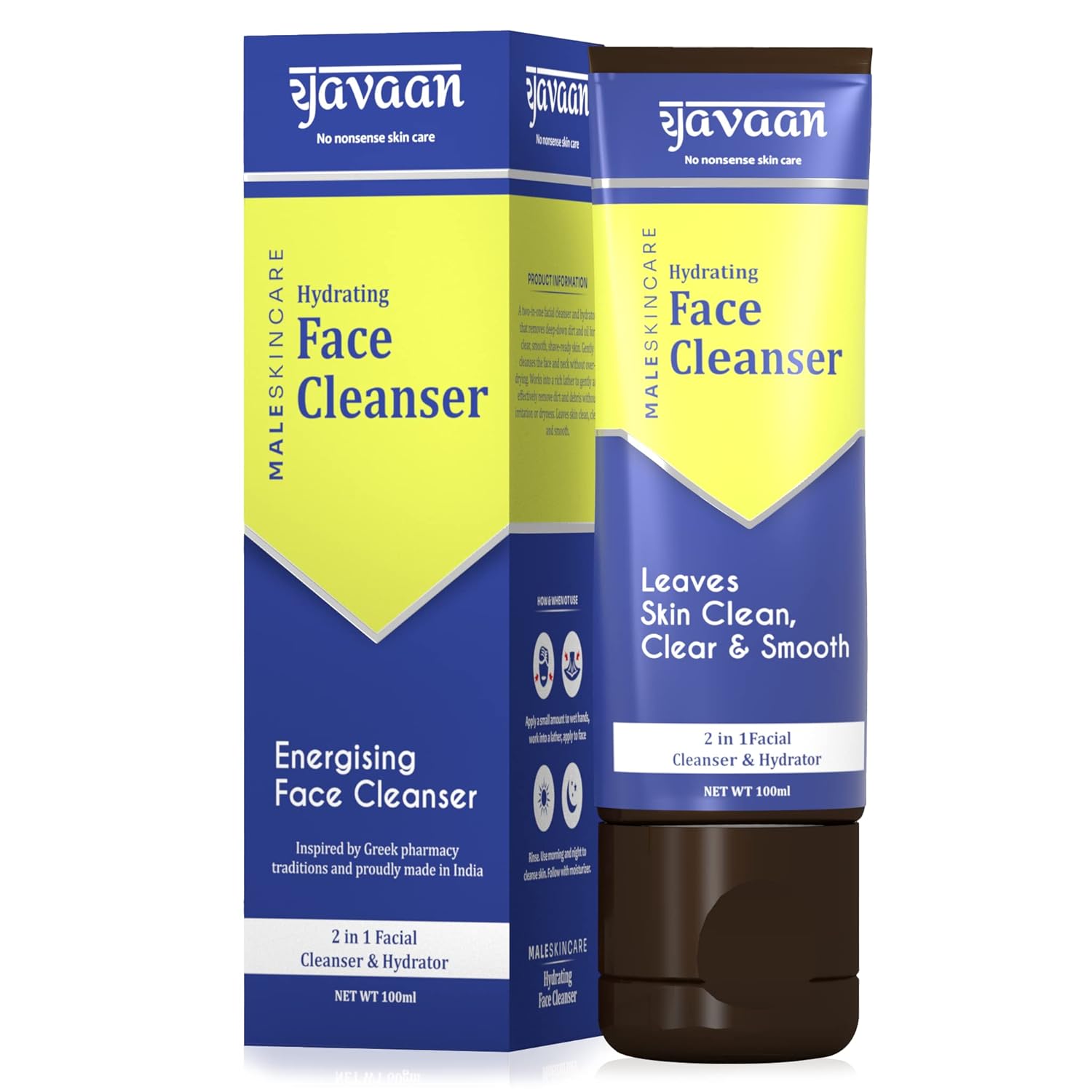 YAVAAN Hydrating Face Wash & Body Cleanser for Men With Vitamin C