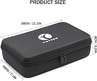Vista 7 de Funda de micrófono inalámbrico, caja de almacenamiento de micrófono inalámbrico dual, funda de transporte de micrófono EVA duro, bolsa de micrófono