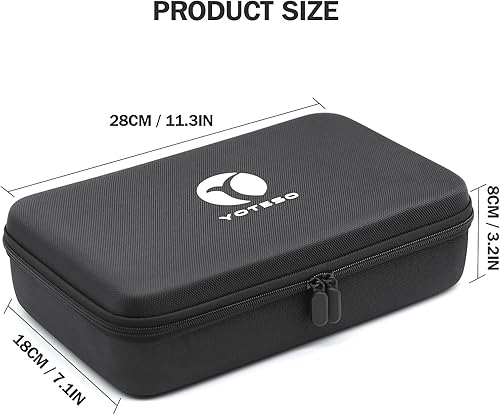 Miniatura 4 de Funda de micrófono inalámbrico compatible con Tonor TW630, bolsa de micrófono dual funda rígida de EVA para micrófono de mano, funda de viaje para