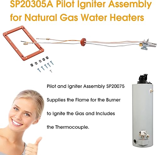Miniatura 3 de SP20075 SP20305A Kit de reemplazo de calentador de agua para calentador de agua GG50T06AVH00 AS39845 22V40PF1 compatible con Rheem, Protech, GE,