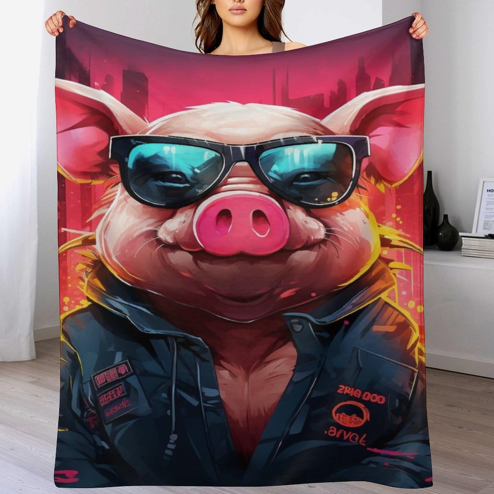 Plaid canapé couverture polaire flannel tapis douillet chaud jet de lit