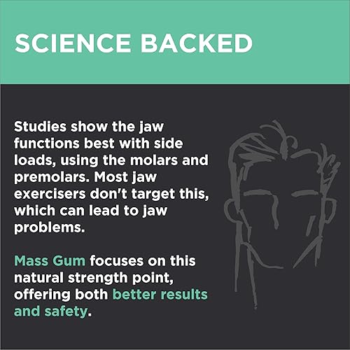 Miniatura 7 de MASS GUM Chicle Tough - Menta verde - Ejercitador de mandíbula - Goma de mascar dura - 10 paquetes de 12 piezas (120 piezas en total)