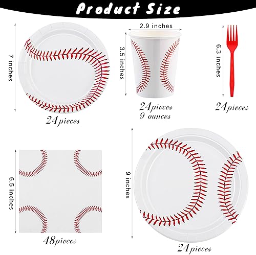 Miniatura 9 de durony Juego de 144 platos de papel y servilletas con temática deportiva, vajilla para fiesta de cumpleaños, platos de papel, servilletas, tenedores