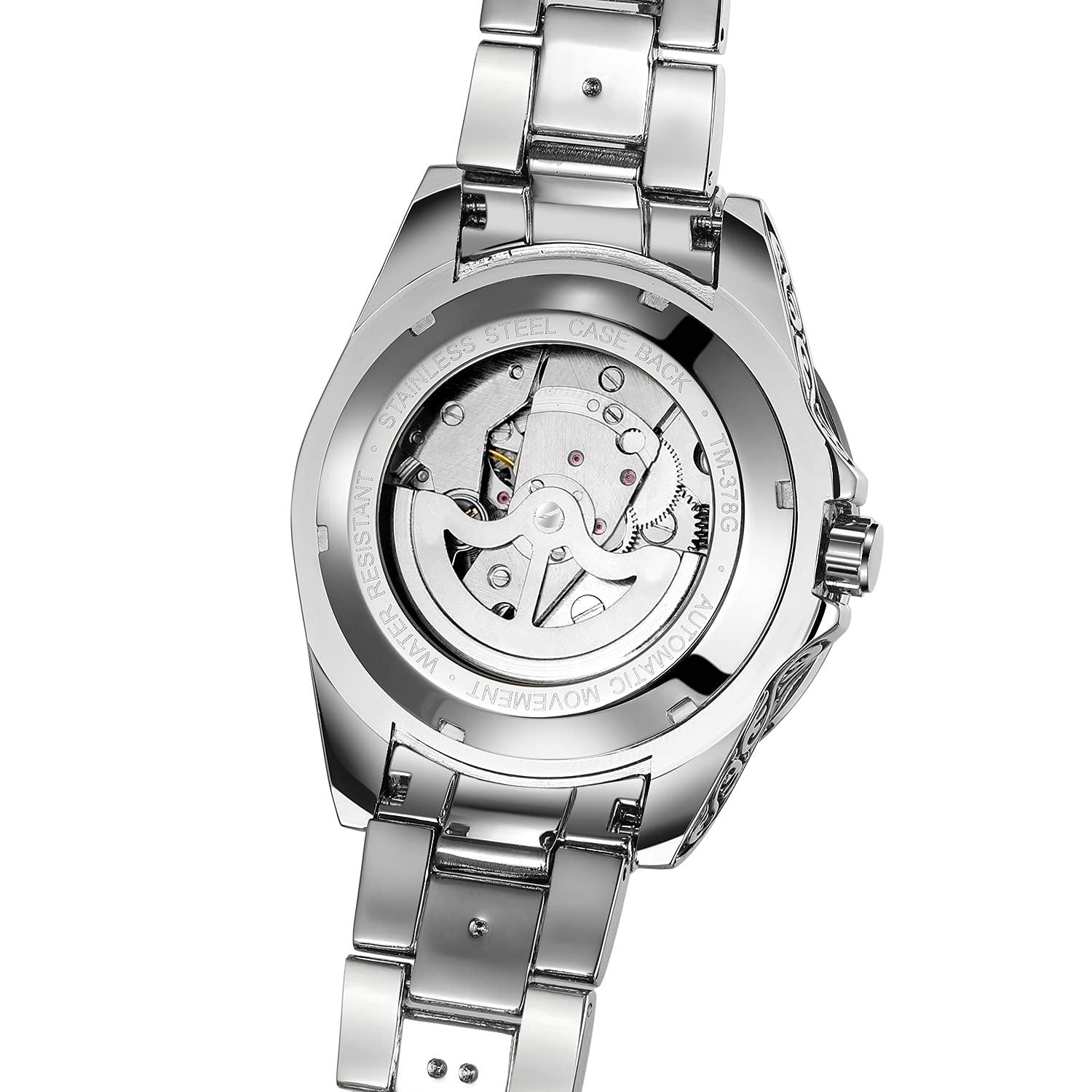 FORSINING Herren Luxus Skelett Armbanduhr Mechanische Uhr für Männer Wasserdicht Gravur Armbanduhr