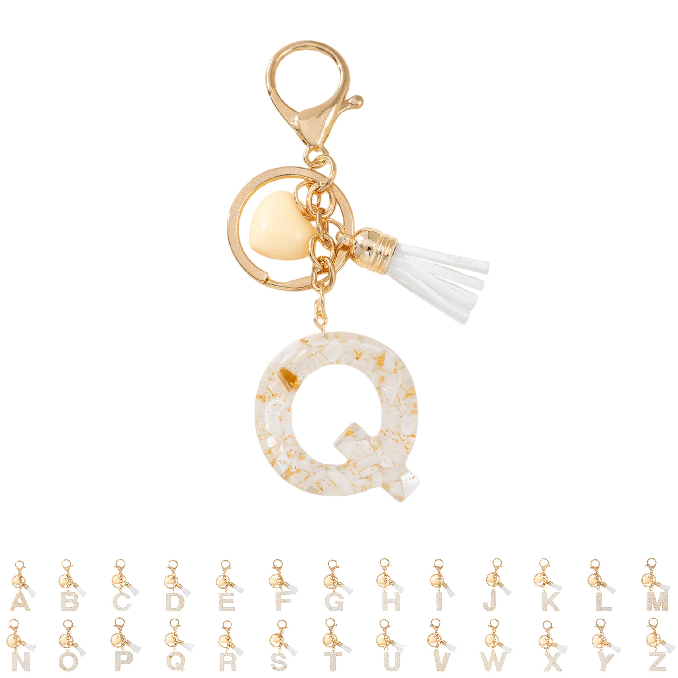 Llaveros Letras Corazón Blanco, Regalo Original para Novia,Llaveros Personalizados con Iniciales para, Porta Llaves Romántico para Mochila y Coche — view 20