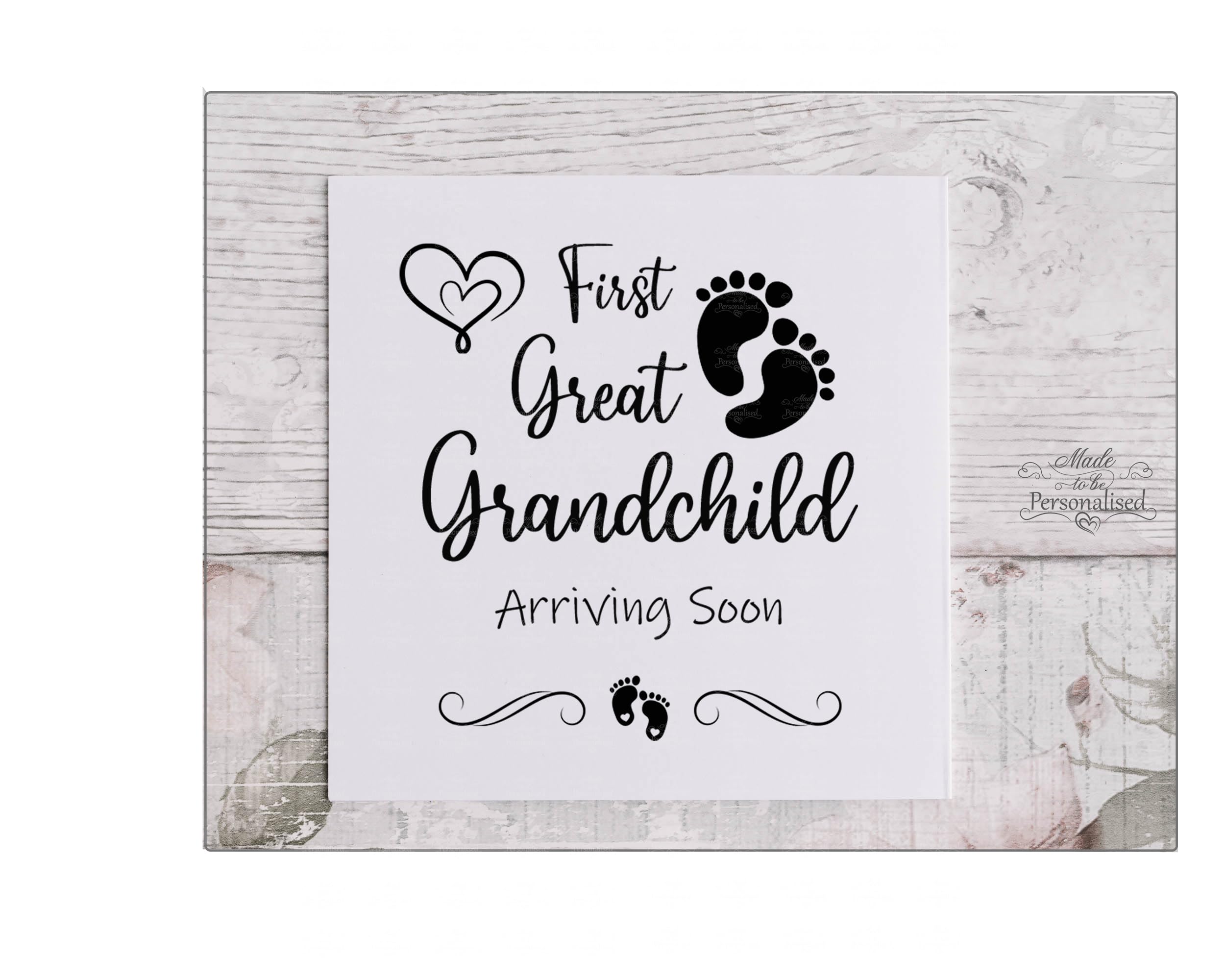 First Great Grandchild Card, Arriving soon, announcement card for soon to be great grandparents, great grandparent to be card, celebration card, new parents to be pregnancy reveal