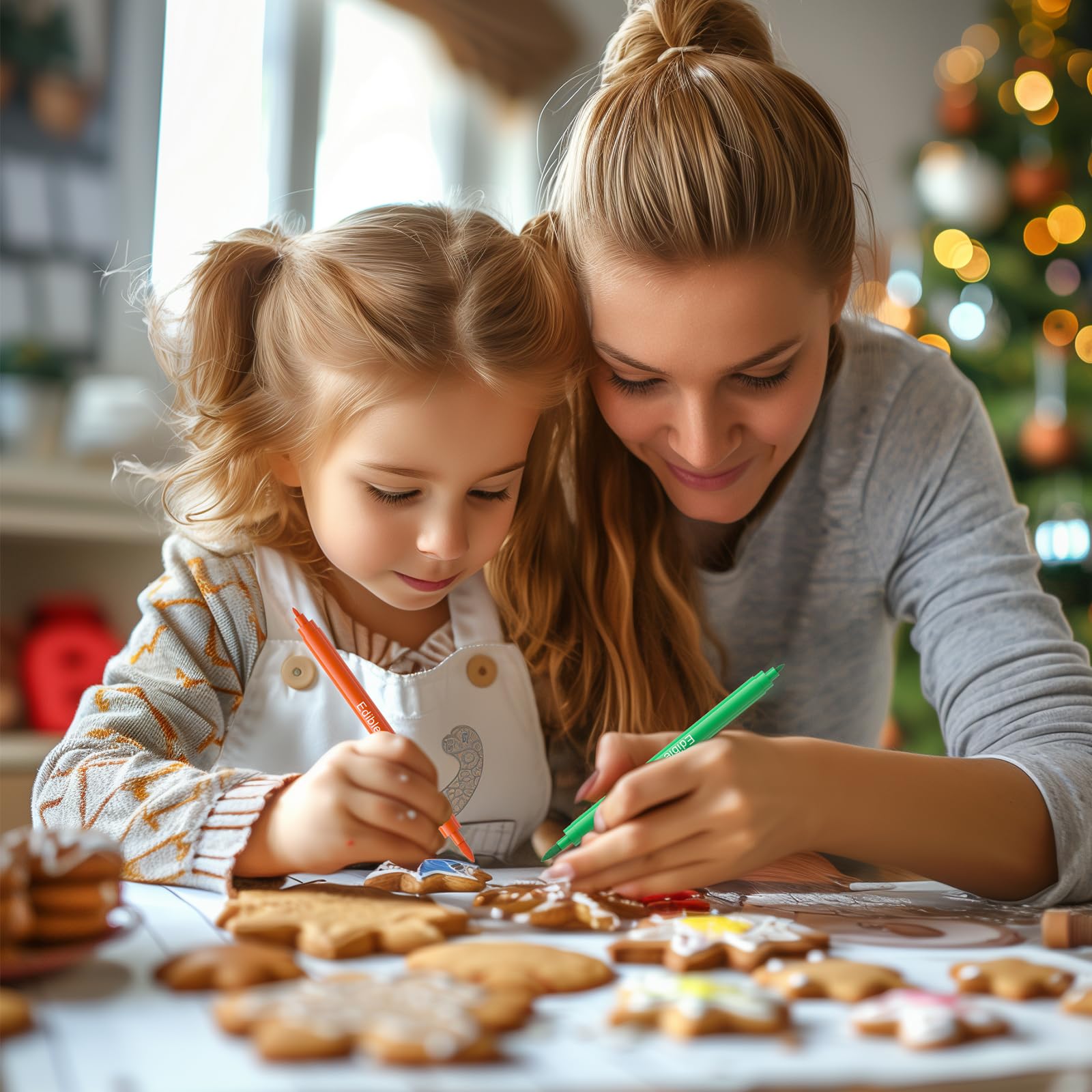 Marcadores comestibles para decoración de galletas, 12 bolígrafos para colorear alimentos, bolígrafos de doble cara de grado alimenticio con punta fina y gruesa para decorar fondant, pasteles, 6
