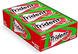 Chiclete Trident Melancia Sem Açúcar - Caixa com 21 unid. de 8g