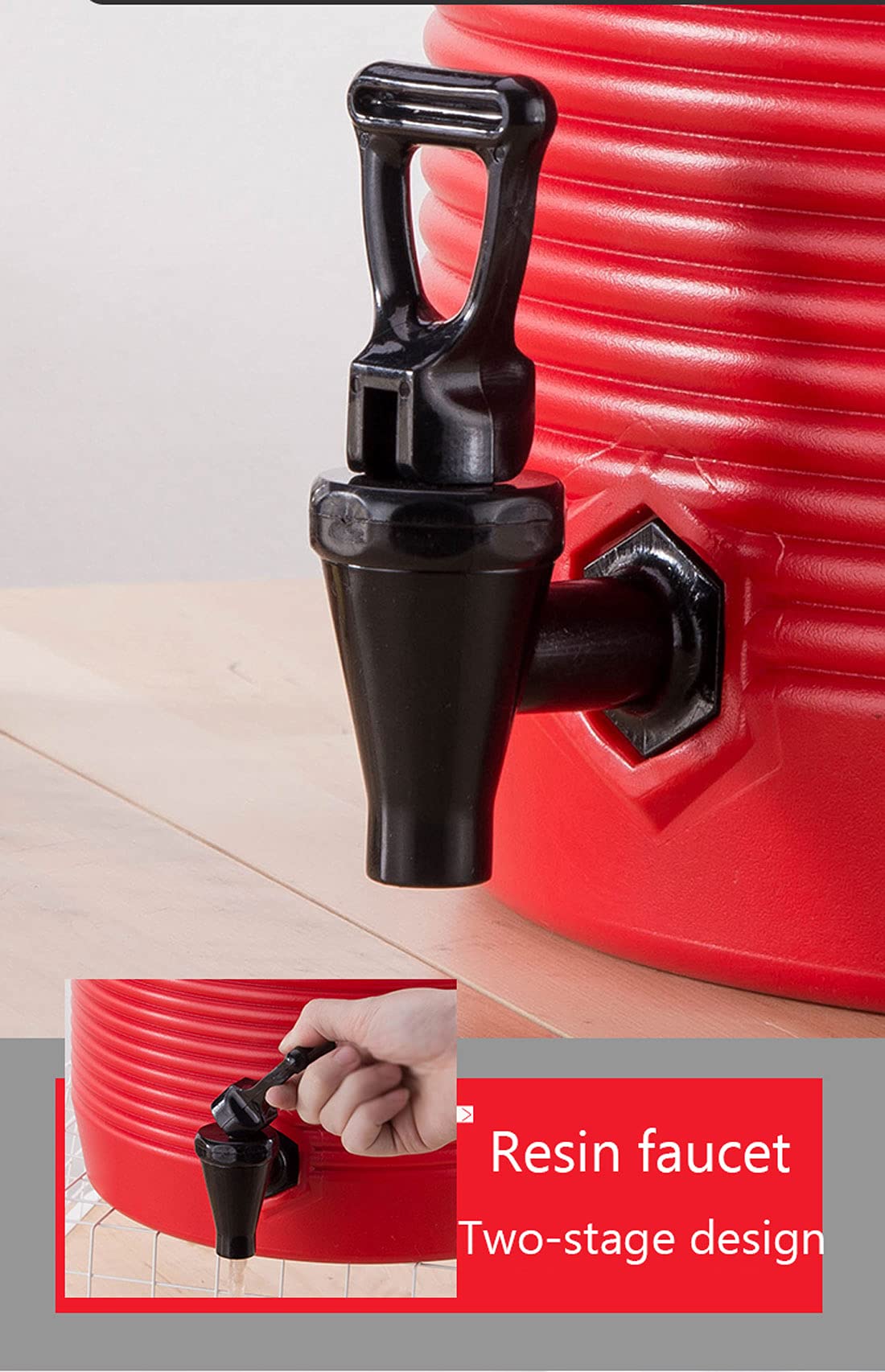 Dispensador de bebidas aislado de acero inoxidable 304, dispensador de bebidas calientes con grifo y asa para bufé comercial, mantiene el calor durante 6-8 horas