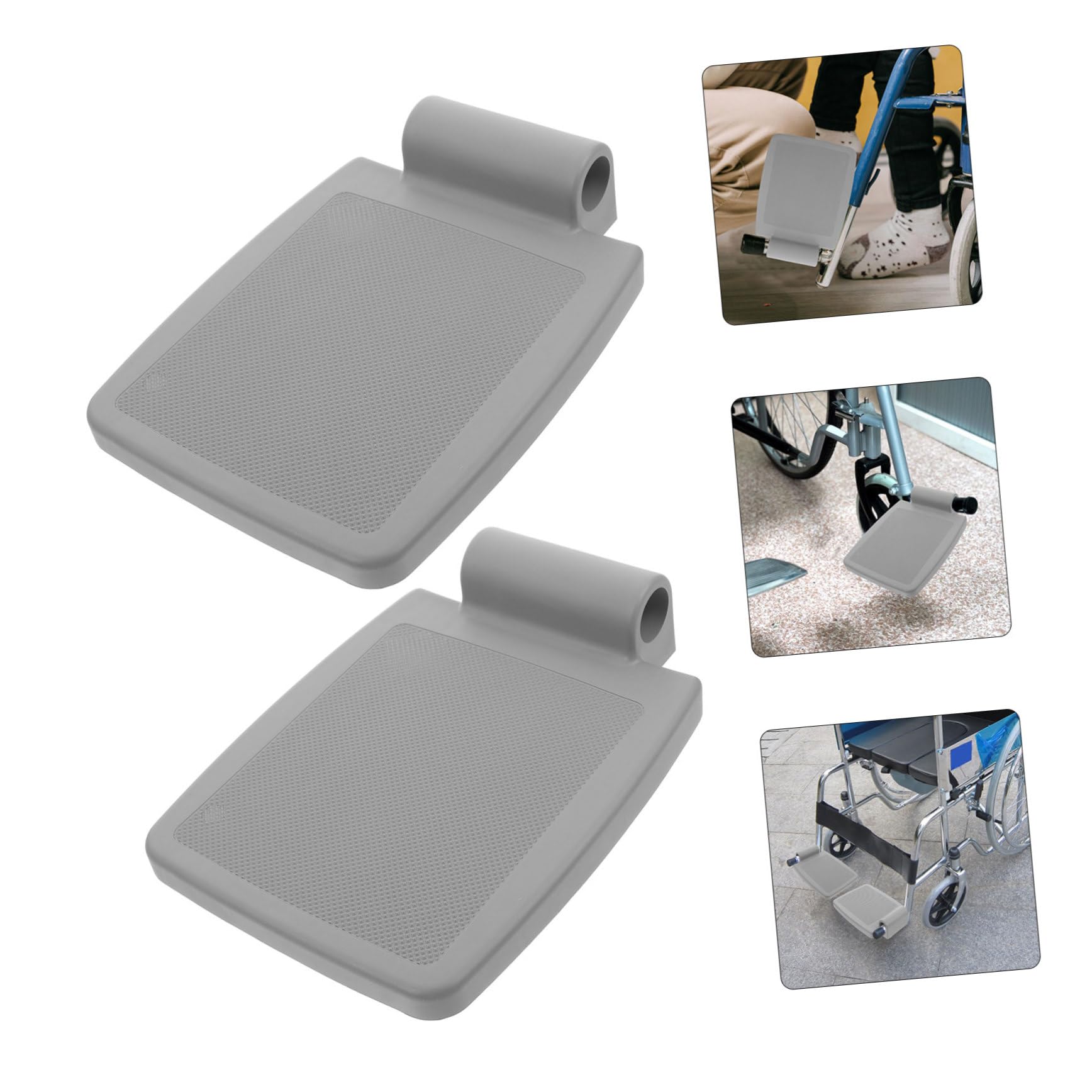 Healvian 6piezas Reposapiés De Rueda Para Sillas De Ruedas De Accesorios De Repuesto Diseño Seguro y Cómodo Compatible La Mayoría De Sillas