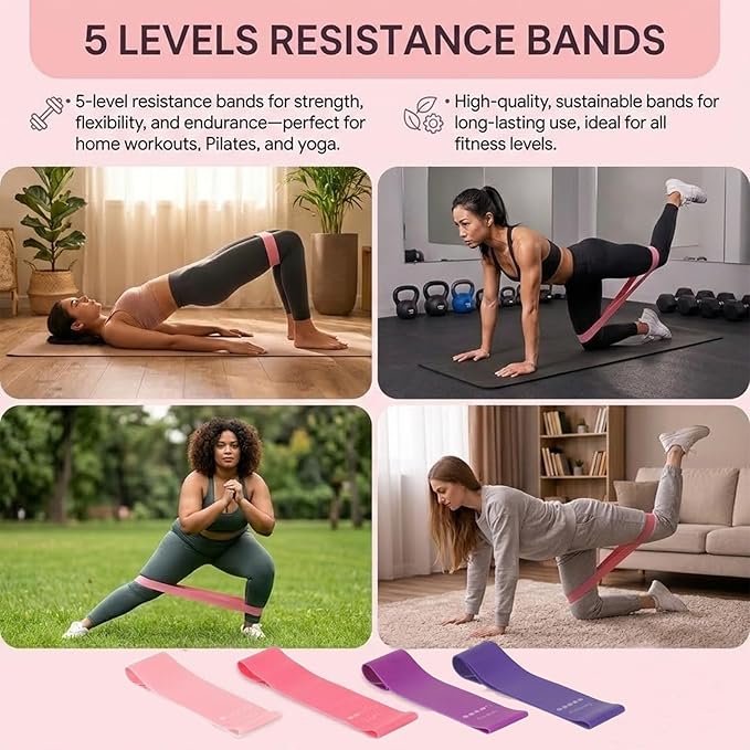 Kit Pilates 15 Piezas con Aro, Pelota, Bandas y Accesorios miniatura 4