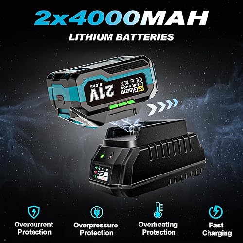 Miniatura 7 de Llave de impacto inalámbrica, pistola de impacto eléctrica sin escobillas de par máximo de 900 pies-lb (1200 N.m), retroceso automático de 3