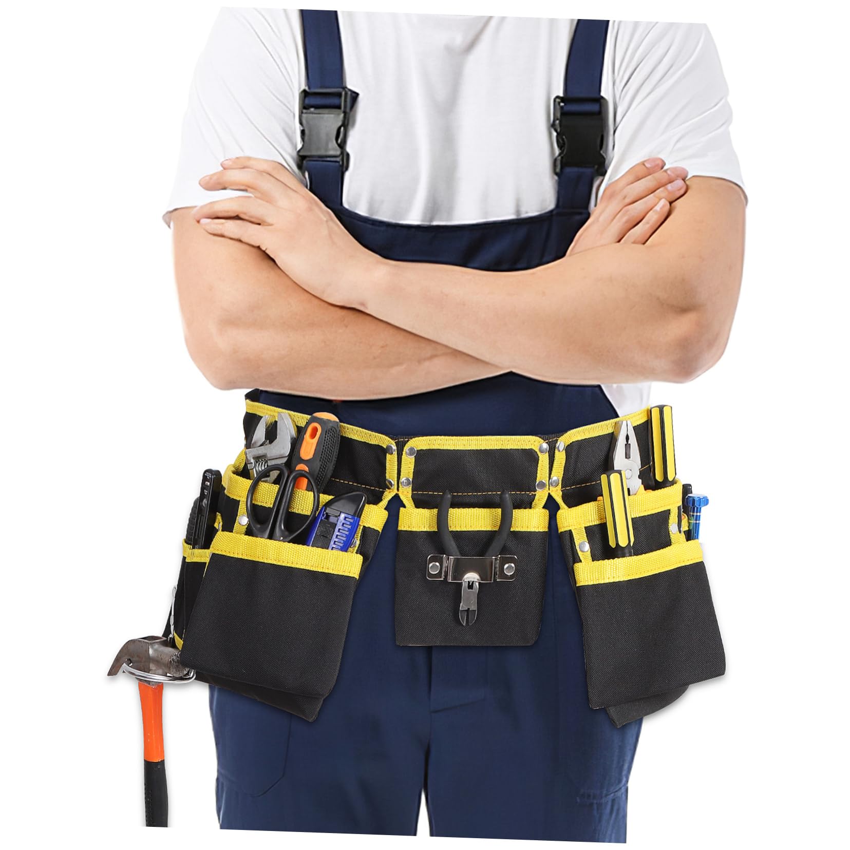 Pochette de ceinture en tissu Oxford DOITOOL avec plusieurs poches de rangement pour électricien