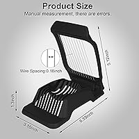 Vista 3 de Cortador de huevos para huevos duros Cortador de fresas (Negro)