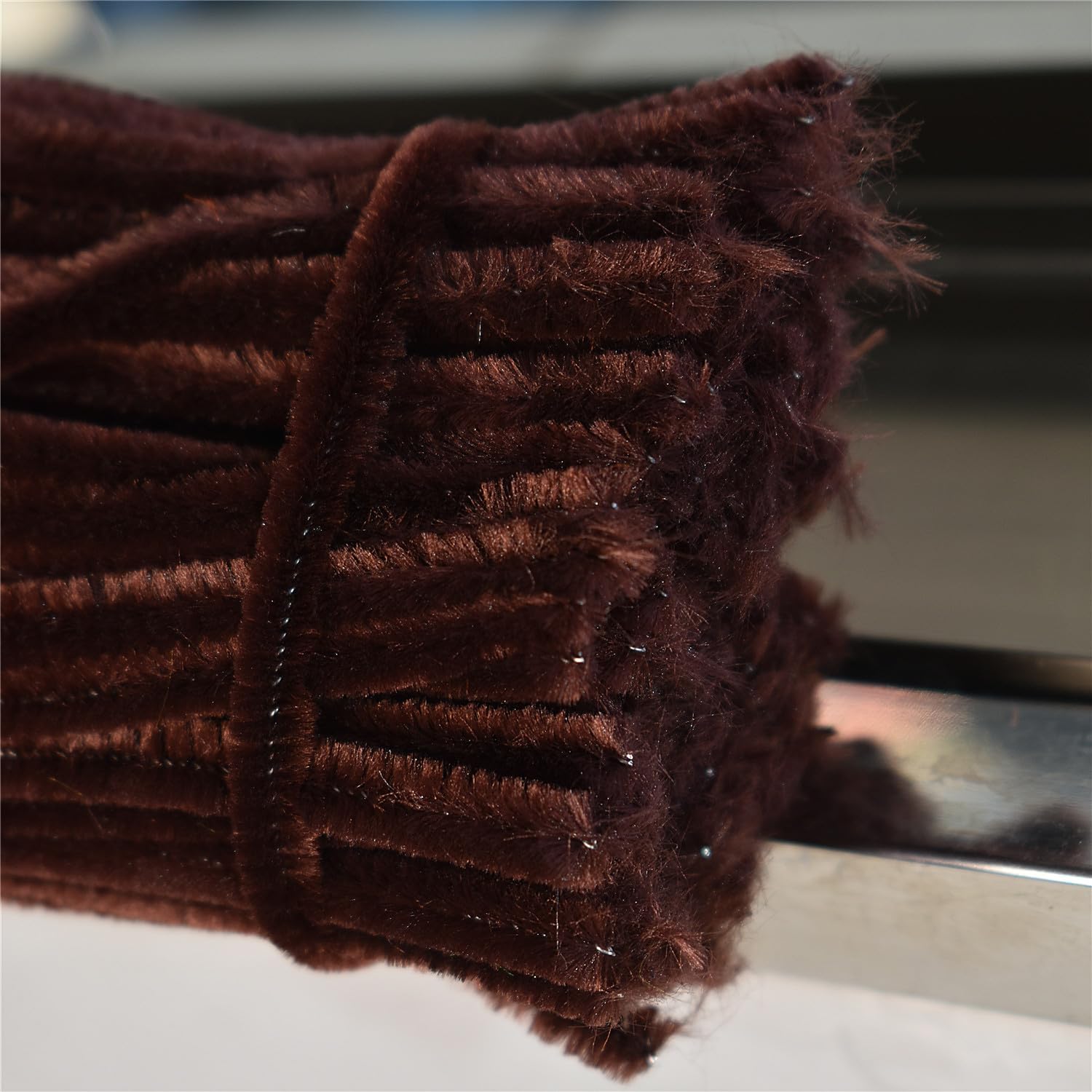 Brown Pipe Cleaners 100 Pieces Chenille Stems for DIY Art Decorations Creative Craft (6 mm x 12 Inch)