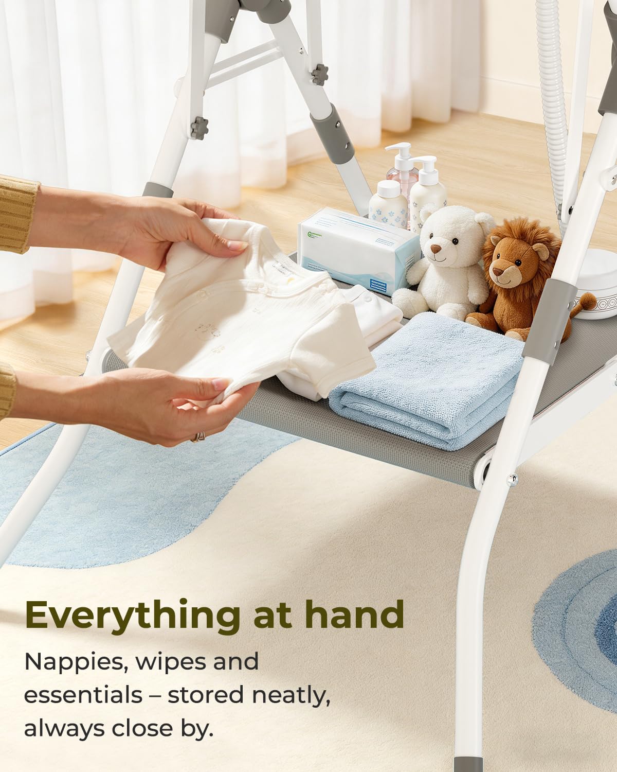 COOSEYA Bañera plegable 3 en 1 con soporte, bañera para bebés desde recién nacidos hasta niños pequeños con cojín de apoyo suave, diseño plegable para viajes y exteriores, 0-18 meses