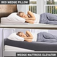 Vista 3 de SUNYRISY Adjustable Wide Size Bed Wedge Pillow, Wedge Mattress Topper with Washable Cover, Mattress Wedge Lifter, Inclined Mattress Elevator for