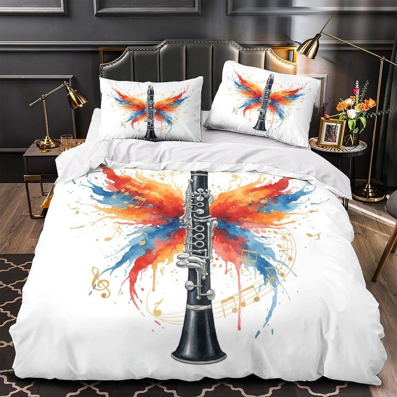 Housse de couette agrumes microfibre douce et zippée 200x200