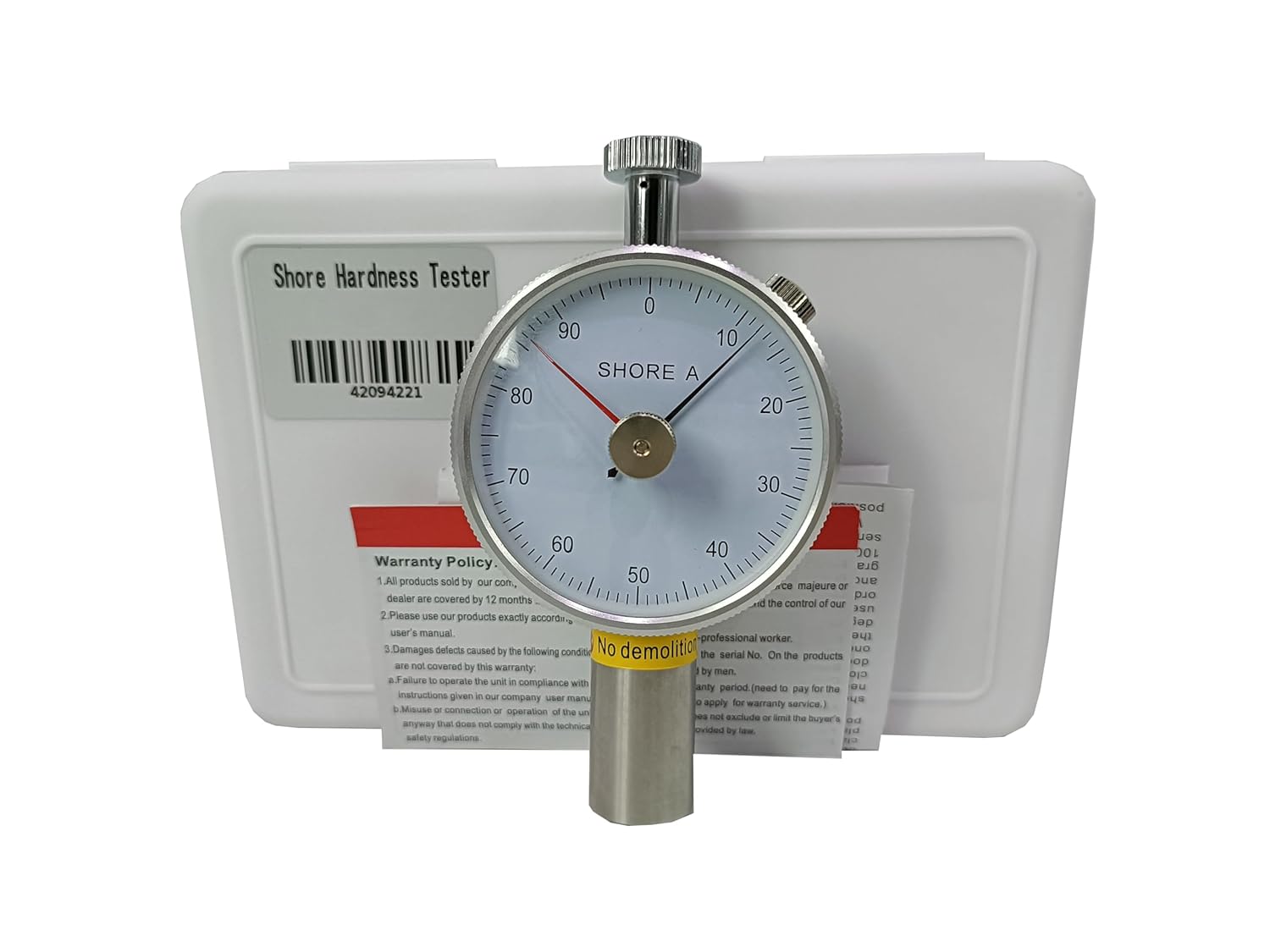Shore A Hardness Tester Meter Shore Durometer with 10 to 90HA Dual Needle