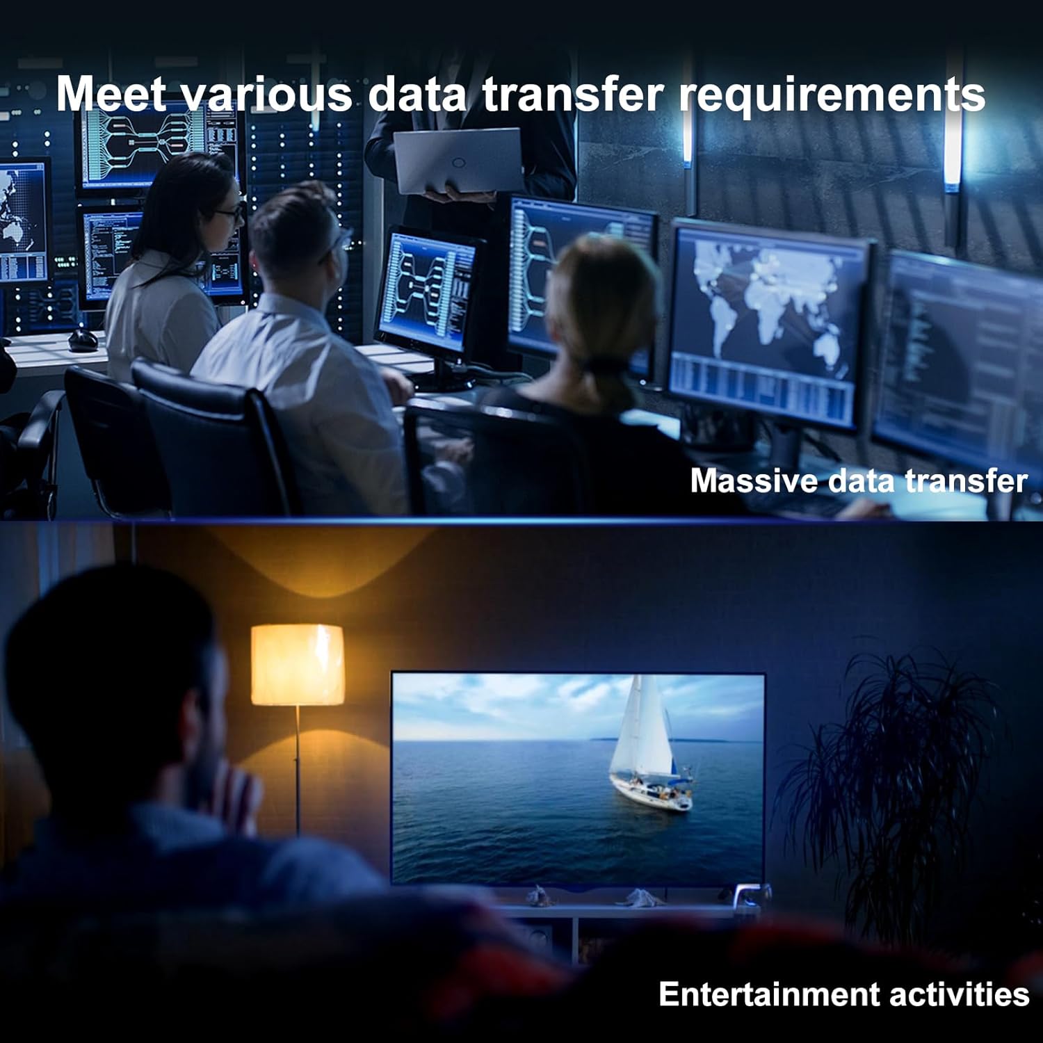 Cat8 High Speed Ethernet Cable, Flat LAN Patch Cable, 2000MHz 40Gbps, S/FTP Shielded RJ45 Connectors with Golden Plugs for Router, Modem, Gaming, Home Office,Faster Than Cat6/Cat7, 10ft, 5pk