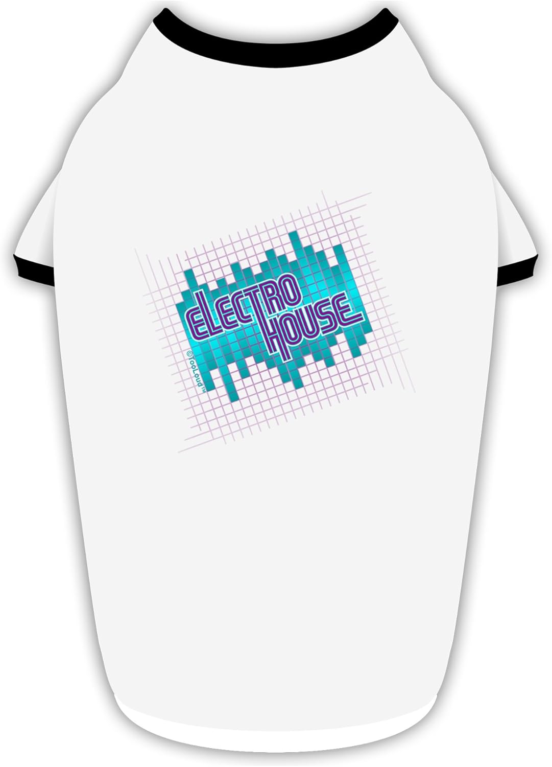 TOOLOUD Electro House Equalizer Cotton Dog Shirt White with Black Medium