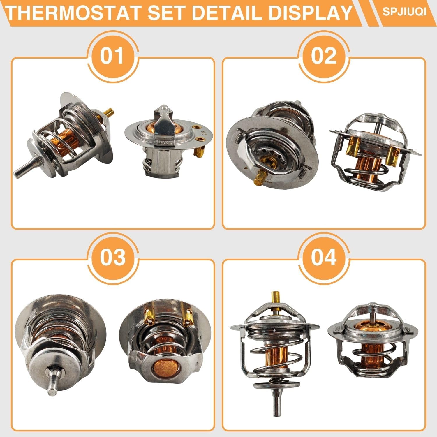 82℃ 85℃ Engine Coolant Thermostat for Isuzu NPR ELF NPR-HD NKR NRR NQR 4HF1 4HG1 4HE1 4HK1 ZX170W-3 ZX200-3 ZX230-3 ZX240-3 8-97300790-2 8-97300787-0