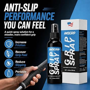 Golf Grip Spray, 120ml Anti Slip Grip Enhancer for Rubber Grips