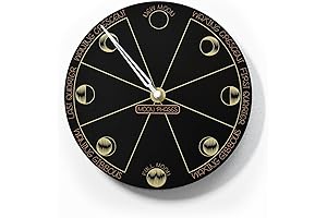 Moon Phase Wall Clock with LED Lights