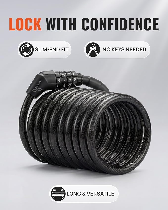 Candado de cable Sportneer para kayak 10 mm x 3 m miniatura 8