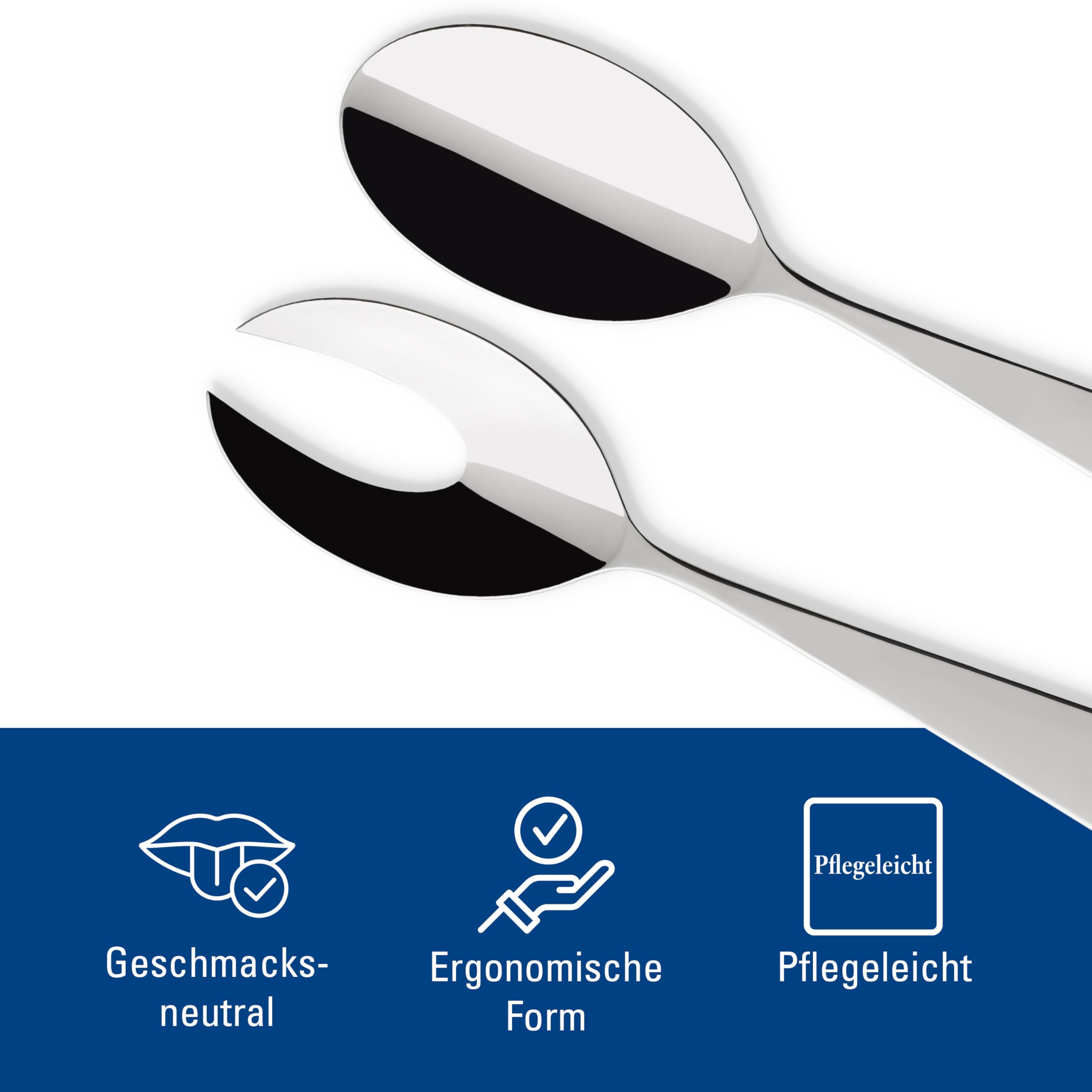 Villeroy & Boch Sereno XXL Cubiertos para ensalada, 2 piezas, Acero inoxidable
