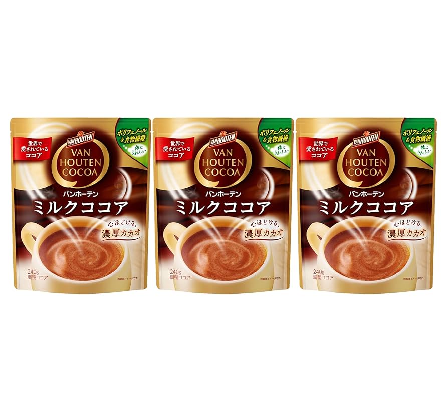HU◎◎様の専用/バンホーテン約3.2kg / 100% 純ココア / 計8袋 Amazon | バンホーテン ミルク ココア 240g ×3袋 | バンホーテン