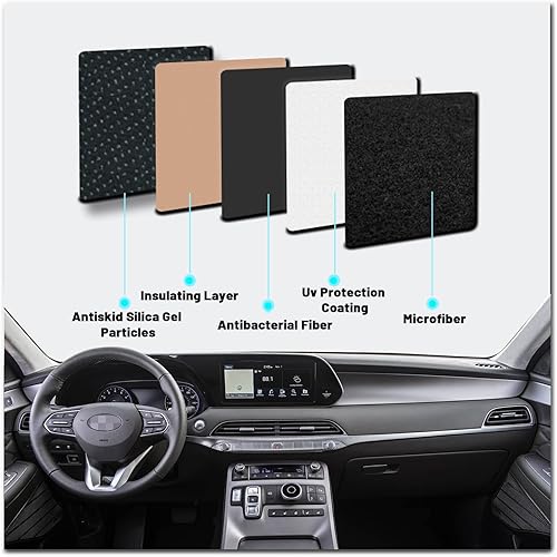 Miniatura 4 de INUBOXES Tapete antideslizante para tablero de instrumentos compatible con Hyundai Palisade 2020 2021 2022 (sin HUD)