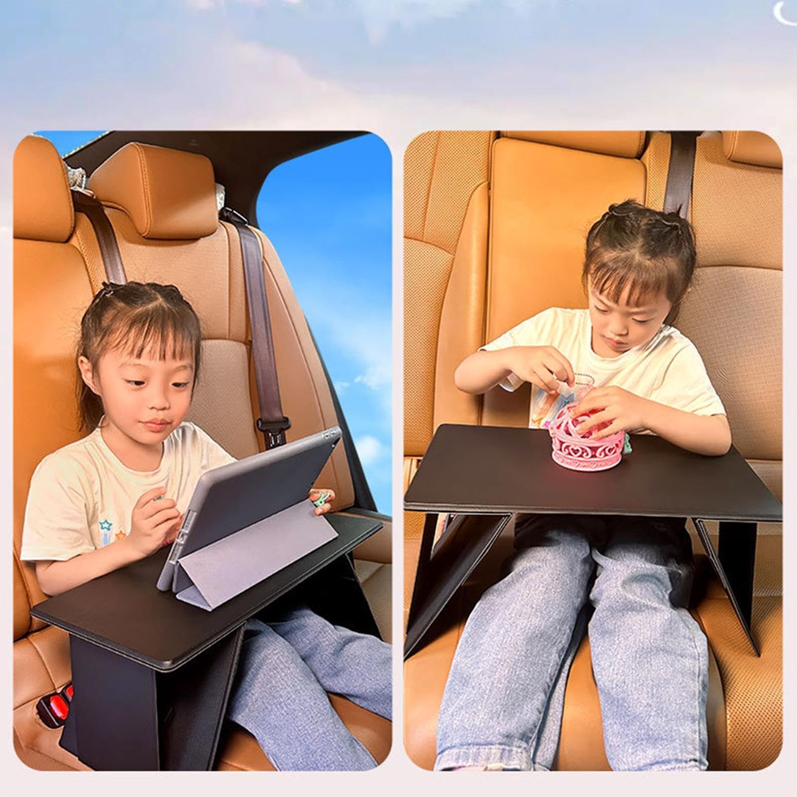 Vassoio da Volante Pieghevole Supporto Pieghevole per Computer da Auto | Supporto per Laptop in Auto Ideale per Autisti, Pendolari, Viaggi, Camper, SUV, Furgoni, Trattori, Lunghi Spostamenti