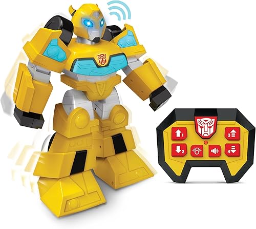 Miniatura 2 de Jam'n Hasbro Transformers Rescue Bots Academy Bumblebee RC Robot - Transformador de 12 pulgadas, Luces y Sonidos, Radio Controlado, Función